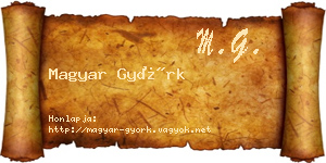 Magyar Györk névjegykártya