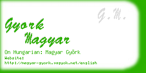 gyork magyar business card